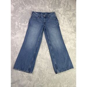 Hollister Baggy Jeans Women Blue Wide Leg